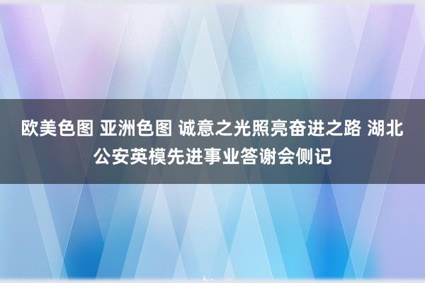 欧美色图 亚洲色图 诚意之光照亮奋进之路 湖北公安英模先进事业答谢会侧记