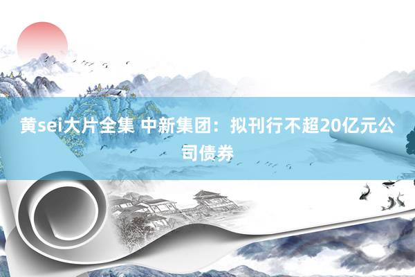 黄sei大片全集 中新集团：拟刊行不超20亿元公司债券