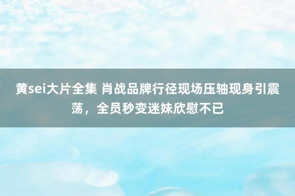 黄sei大片全集 肖战品牌行径现场压轴现身引震荡，全员秒变迷妹欣慰不已