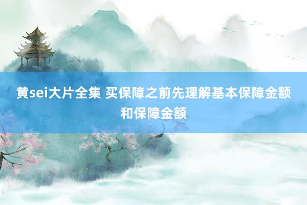 黄sei大片全集 买保障之前先理解基本保障金额和保障金额