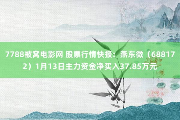 7788被窝电影网 股票行情快报：燕东微（688172）1月13日主力资金净买入37.85万元