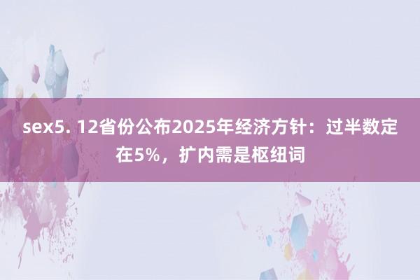 sex5. 12省份公布2025年经济方针：过半数定在5%，扩内需是枢纽词